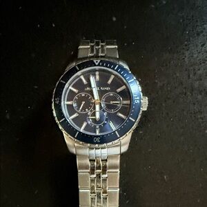 Michael Kors Navy Dial Silver Bracelet Watch